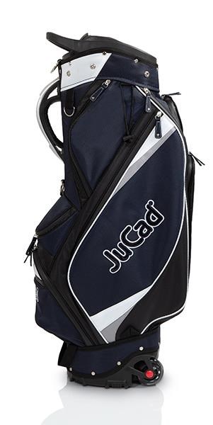 JuCad Bag To Roll Cartbag mit Rädern. dunkelblau/weiss
