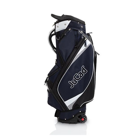 JuCad Bag To Roll Cartbag mit Rädern. dunkelblau/weiss