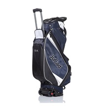 JuCad Bag To Roll Cartbag mit Rädern. dunkelblau/weiss