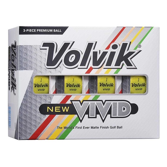 Volvik Vivid Golfbälle, gelb