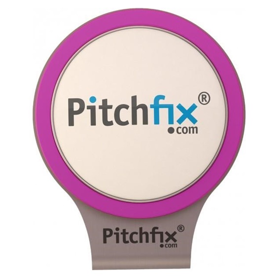 Pitchfix Lila Golf Magnetic Cap Clip mit Ballmarker
