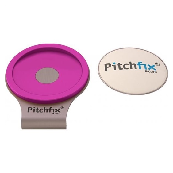 Pitchfix Lila Golf Magnetic Cap Clip mit Ballmarker