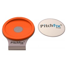 Pitchfix Orange Golf Magnetic Cap Clip mit Ballmarker