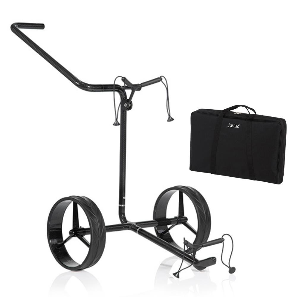 JuCad Carbon Shadow 2-rädrig Manuell Golftrolley + Tragetasche