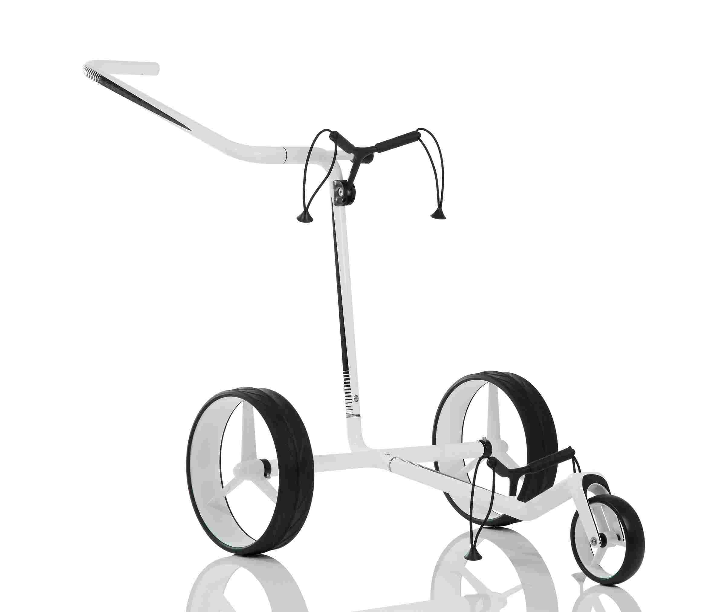 JuCad Carbon Manuell Golftrolley,schwarz/weiss + Tragetasche