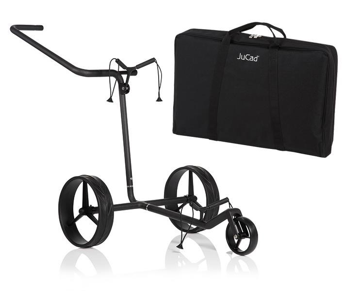 JuCad Carbon Shine 3-wheeled Manuell Golftrolley + Tragetasche
