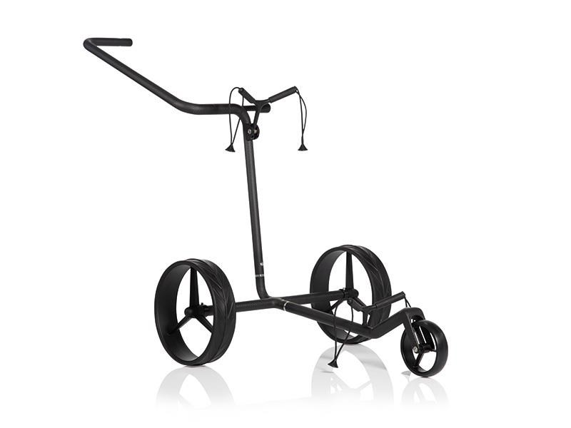 JuCad Carbon Shine 3-wheeled Manuell Golftrolley + Tragetasche