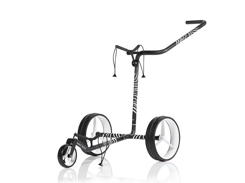 JuCad Carbon Zebra Manuell Golftrolley + Tragetasche