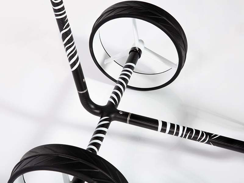 JuCad Carbon Zebra Manuell Golftrolley + Tragetasche