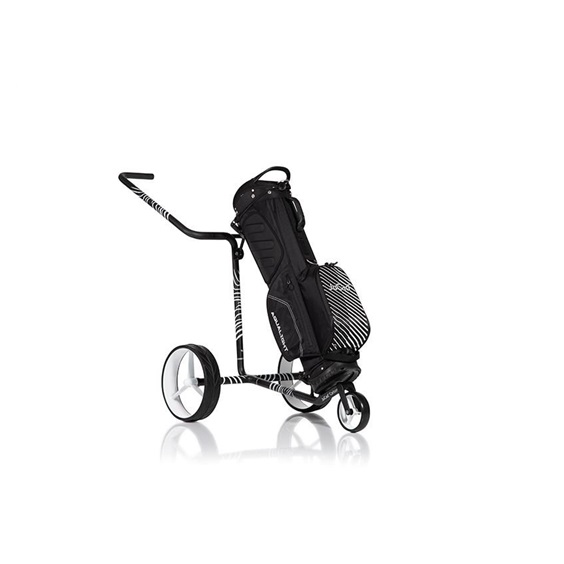 JuCad Carbon Zebra Manuell Golftrolley + Tragetasche
