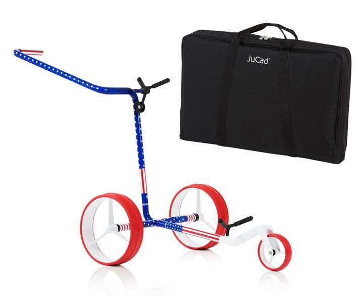 JuCad Carbon USA Manuell Golftrolley + Tragetasche
