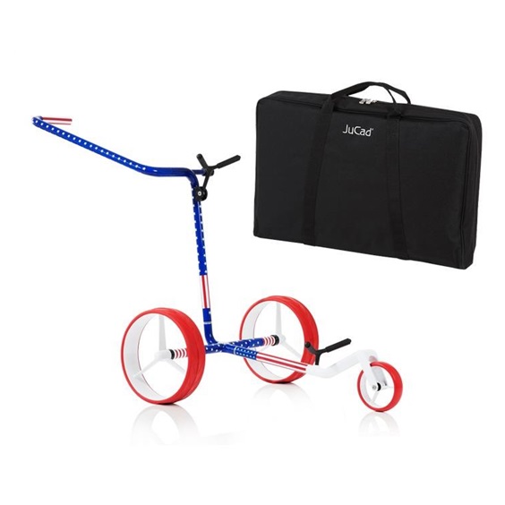 JuCad Carbon USA Manuell Golftrolley + Tragetasche