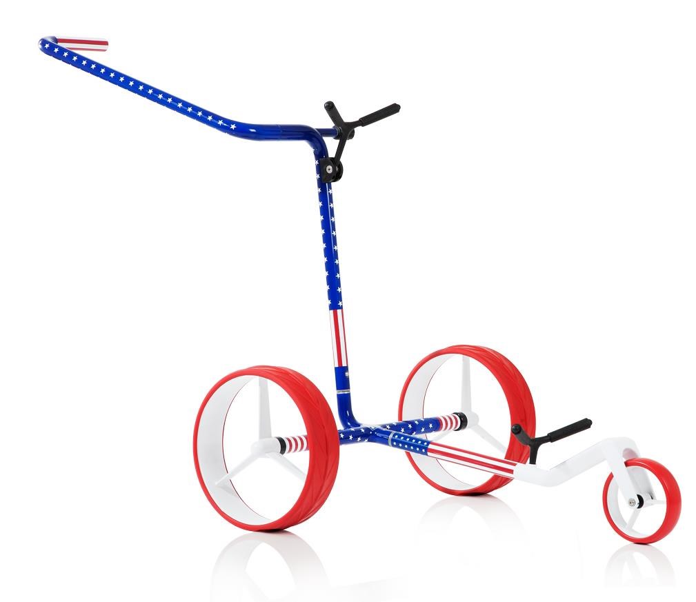 JuCad Carbon USA Manuell Golftrolley + Tragetasche