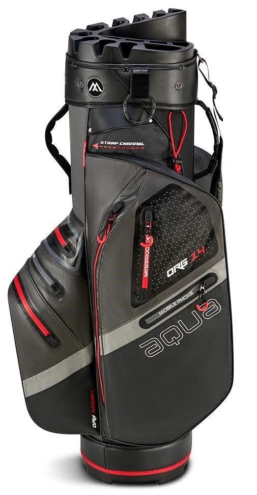 Big Max Aqua Silencio 4 Cartbag, grau/schwarz/rot