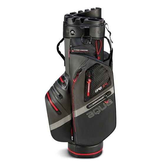 Big Max Aqua Silencio 4 Cartbag, grau/schwarz/rot