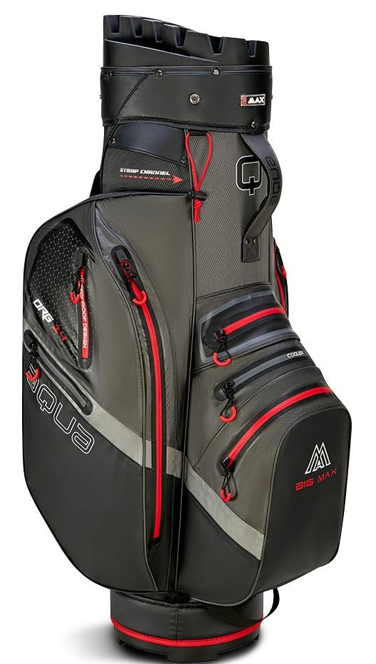 Big Max Aqua Silencio 4 Cartbag, grau/schwarz/rot