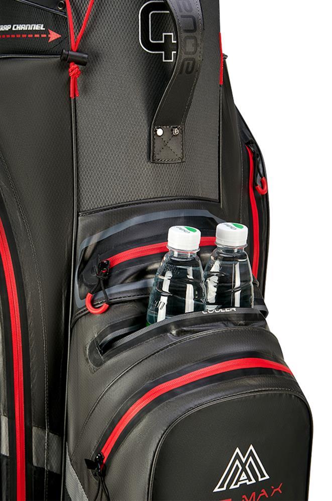 Big Max Aqua Silencio 4 Cartbag, grau/schwarz/rot