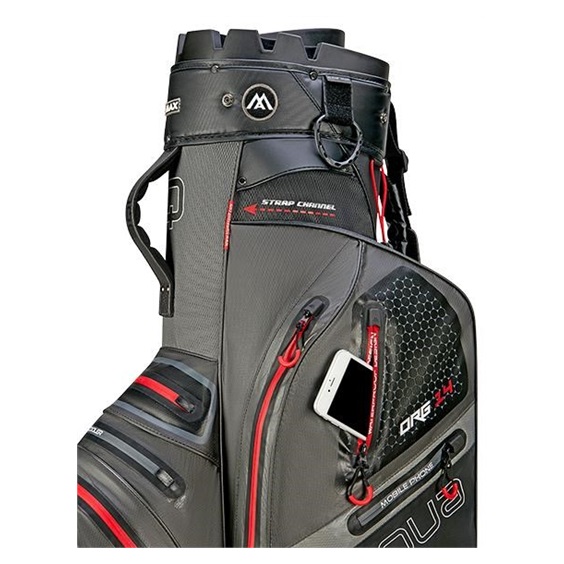 Big Max Aqua Silencio 4 Cartbag, grau/schwarz/rot