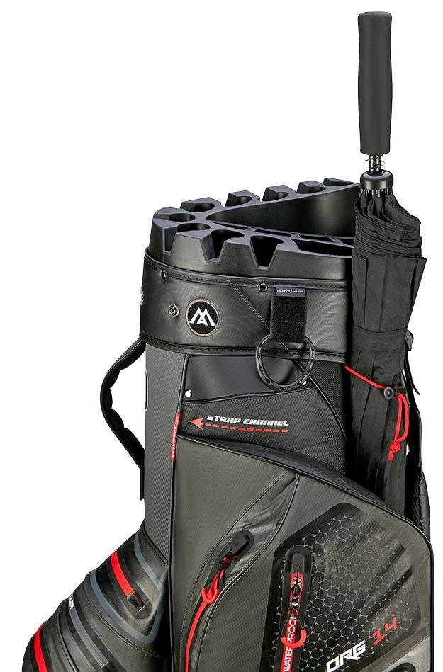 Big Max Aqua Silencio 4 Cartbag, grau/schwarz/rot