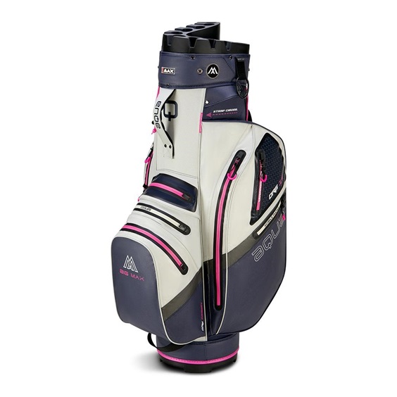 Big Max Aqua Silencio 4 Cartbag, steel blue/off white/fuchsia