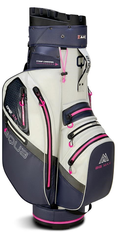 Big Max Aqua Silencio 4 Cartbag, steel blue/off white/fuchsia