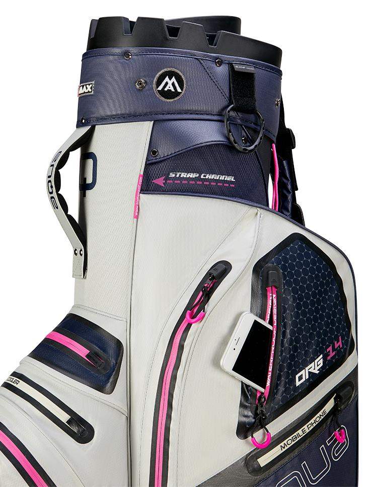 Big Max Aqua Silencio 4 Cartbag, steel blue/off white/fuchsia