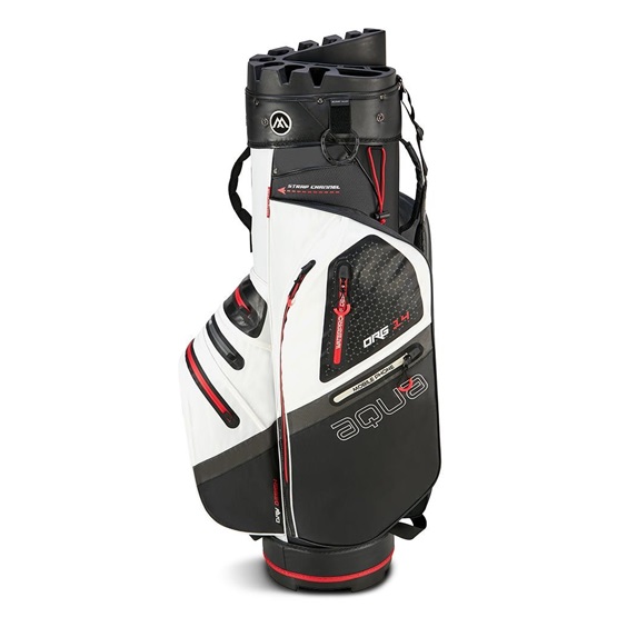 Big Max Aqua Silencio 4 Cartbag, weiss/schwarz/rot
