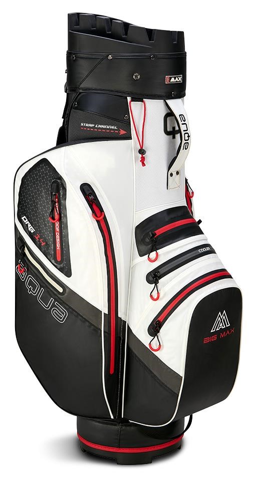 Big Max Aqua Silencio 4 Cartbag, weiss/schwarz/rot
