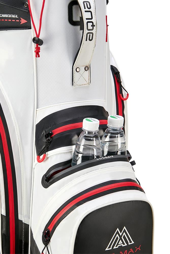 Big Max Aqua Silencio 4 Cartbag, weiss/schwarz/rot