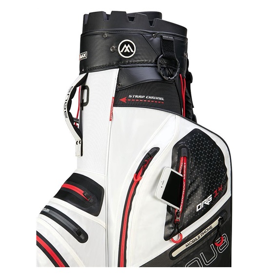 Big Max Aqua Silencio 4 Cartbag, weiss/schwarz/rot