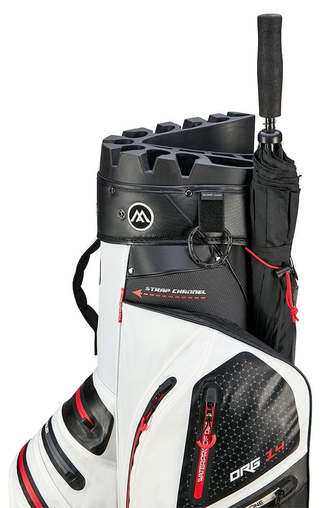 Big Max Aqua Silencio 4 Cartbag, weiss/schwarz/rot