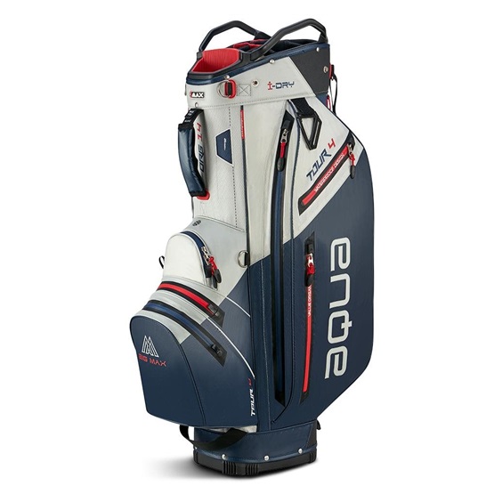 Big Max Aqua Tour 4 Cartbag, weiss/dunkelblau/rot