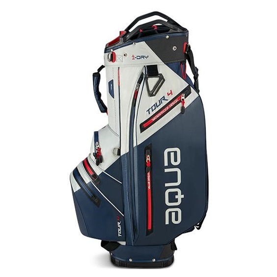 Big Max Aqua Tour 4 Cartbag, weiss/dunkelblau/rot