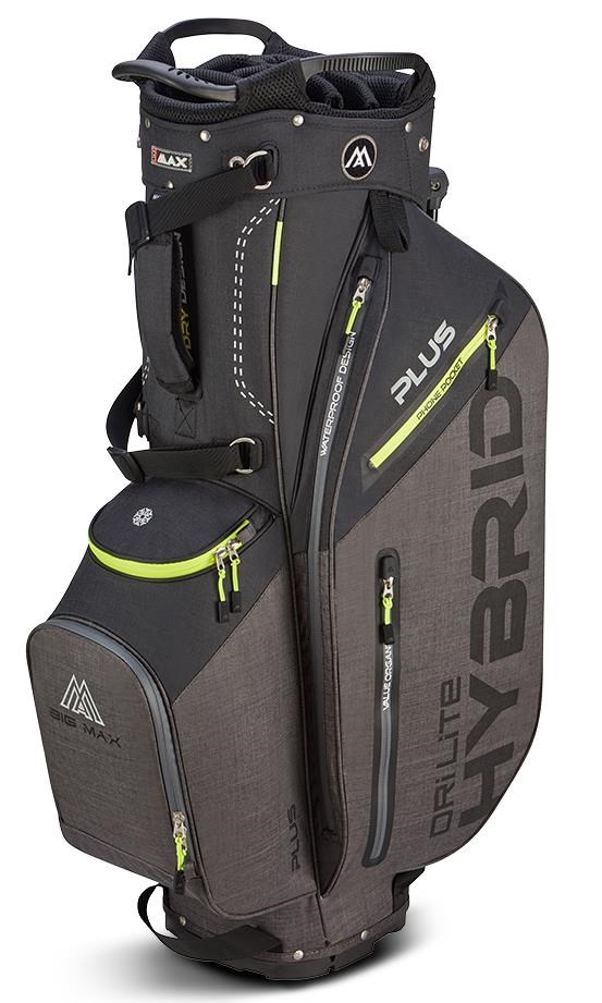Big Max Dri Lite Hybrid Plus Standbag, schwarz/grau/limette