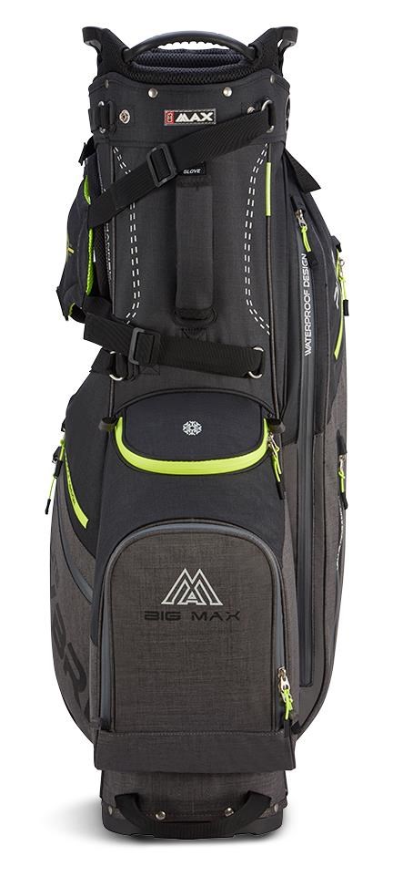 Big Max Dri Lite Hybrid Plus Standbag, schwarz/grau/limette