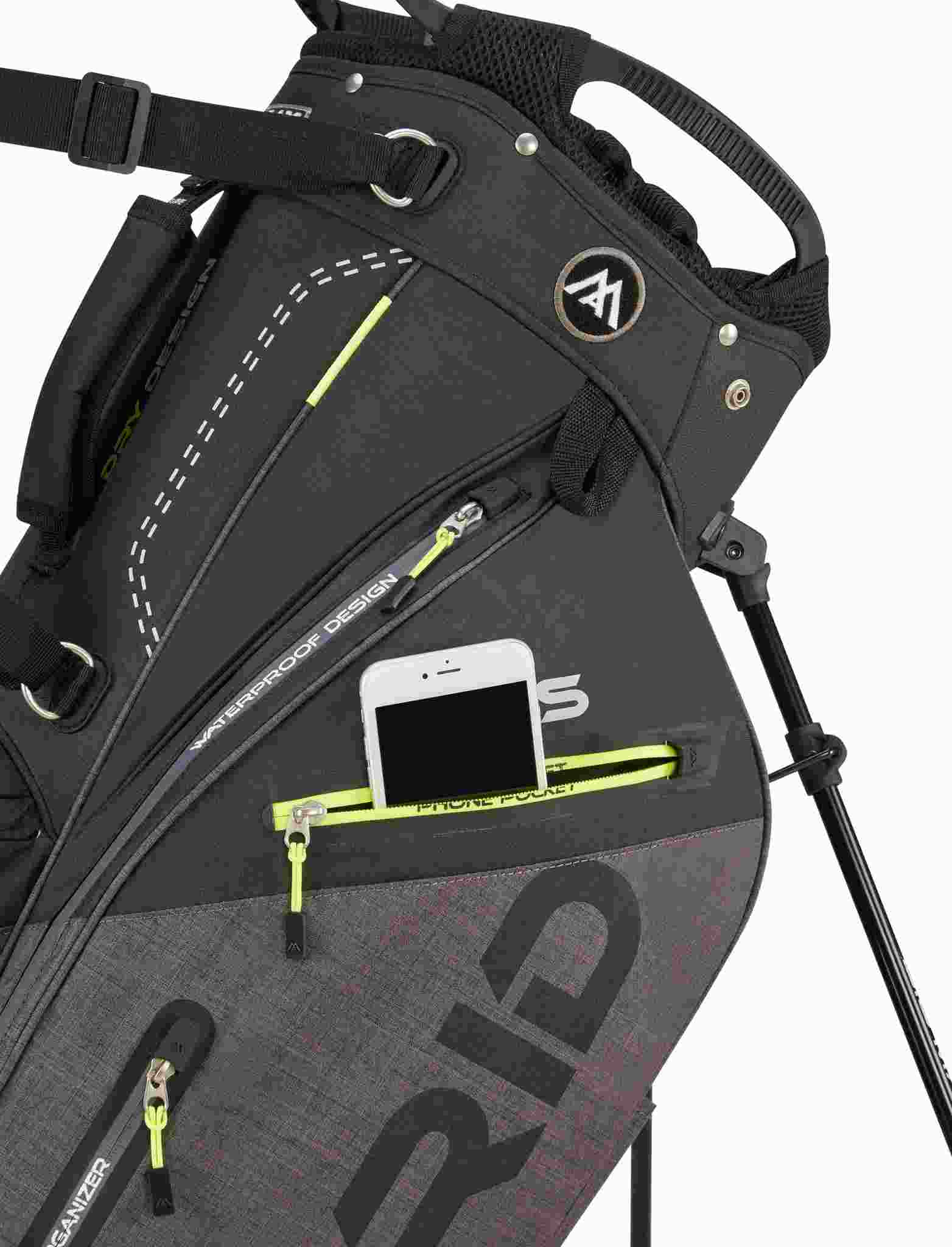 Big Max Dri Lite Hybrid Plus Standbag, schwarz/grau/limette