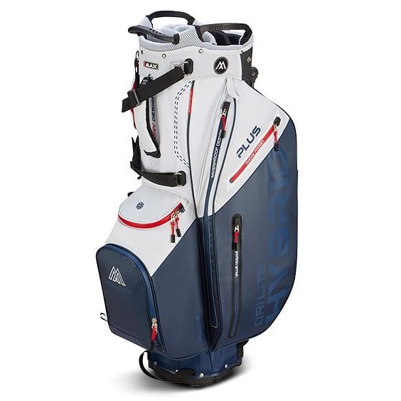 Big Max Dri Lite Hybrid Plus Standbag, weiss/dunkelblau/rot
