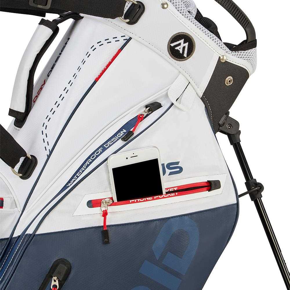Big Max Dri Lite Hybrid Plus Standbag, weiss/dunkelblau/rot