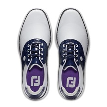 FootJoy Traditions Damen Golfschuhe, weiss/dunkelblau