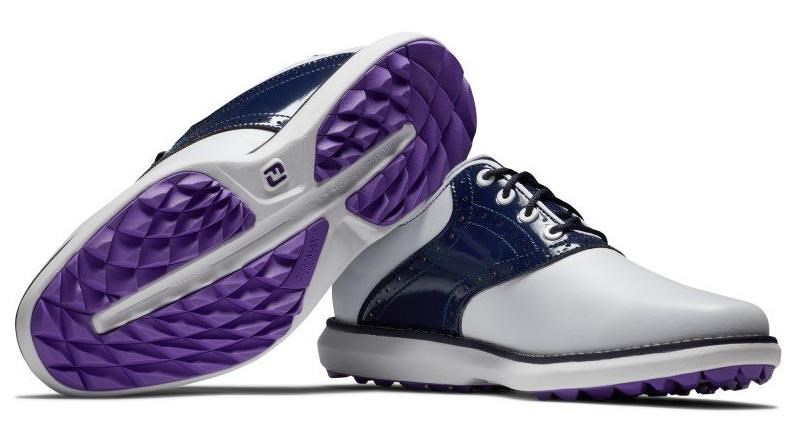 FootJoy Traditions Damen Golfschuhe, weiss/dunkelblau