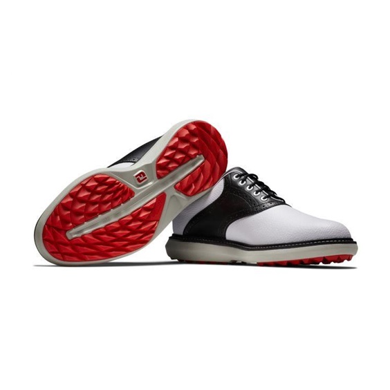FootJoy Traditions Herren Golfschuhe, weiss/schwarz