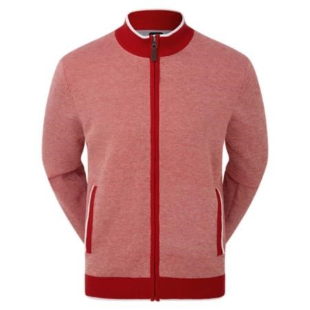 FootJoy Full-Zip Lined Herren Pullover, rot