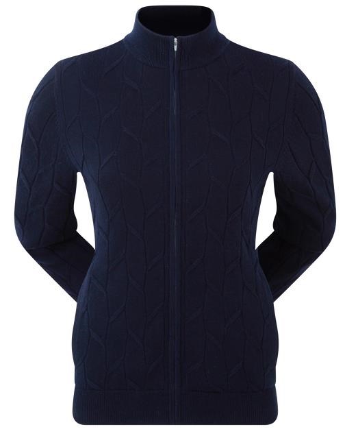 FootJoy Full-Zip Lined Damen Pullover, dunkelblau