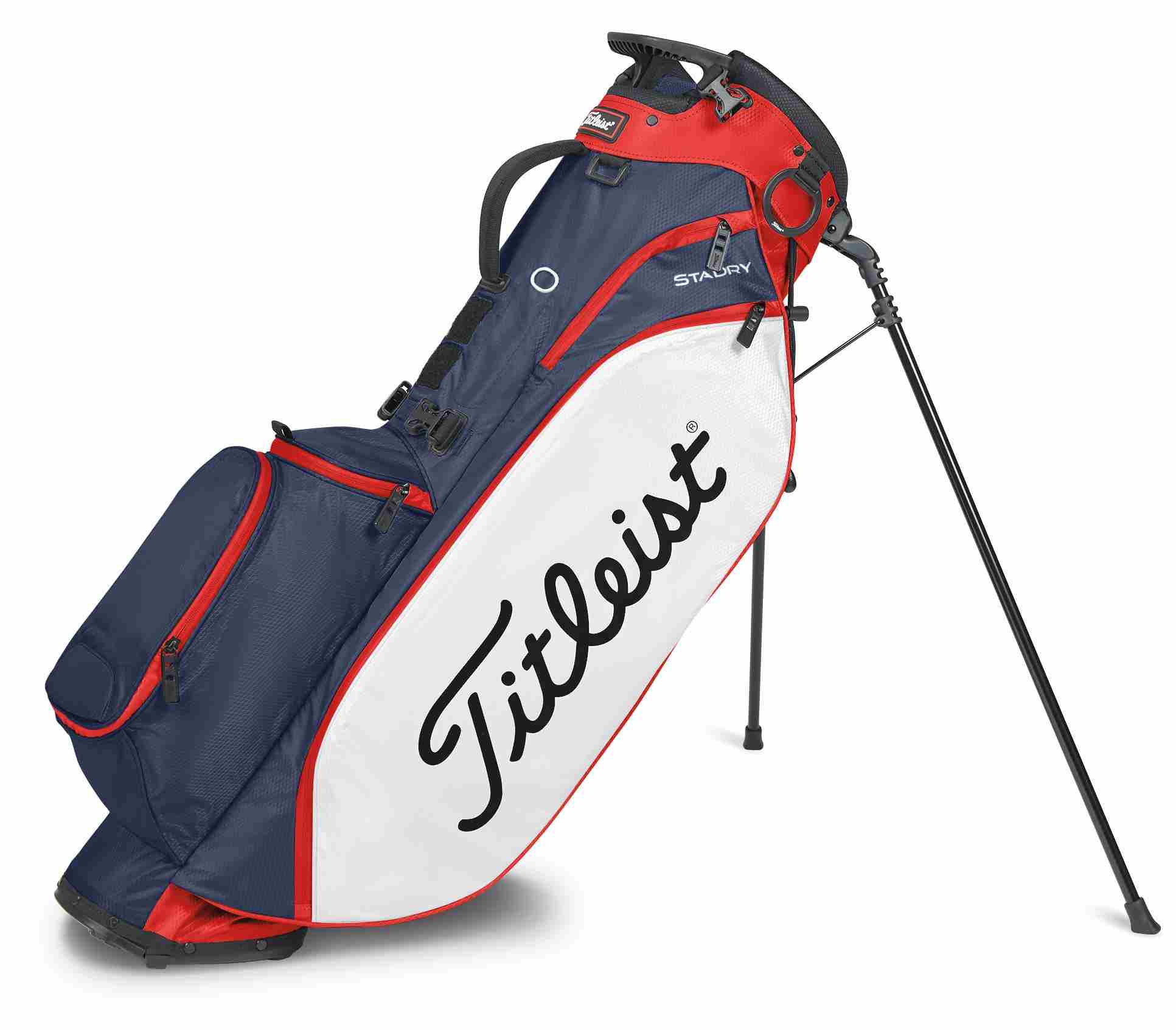 Titleist Players StaDry 4 Standbag, dunkelblau/weiss/rot