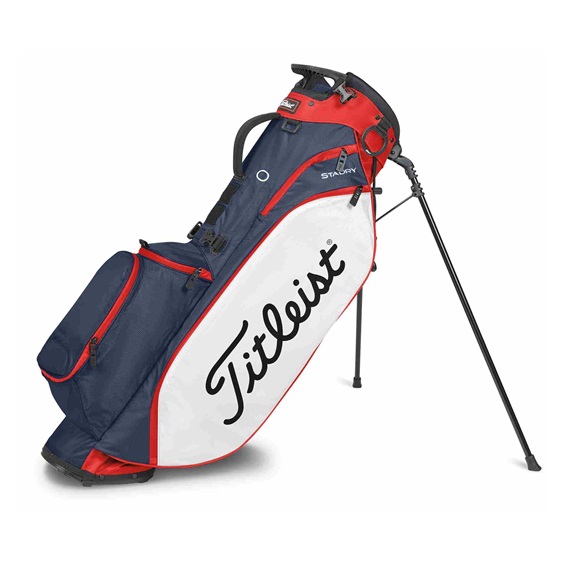 Titleist Players StaDry 4 Standbag, dunkelblau/weiss/rot