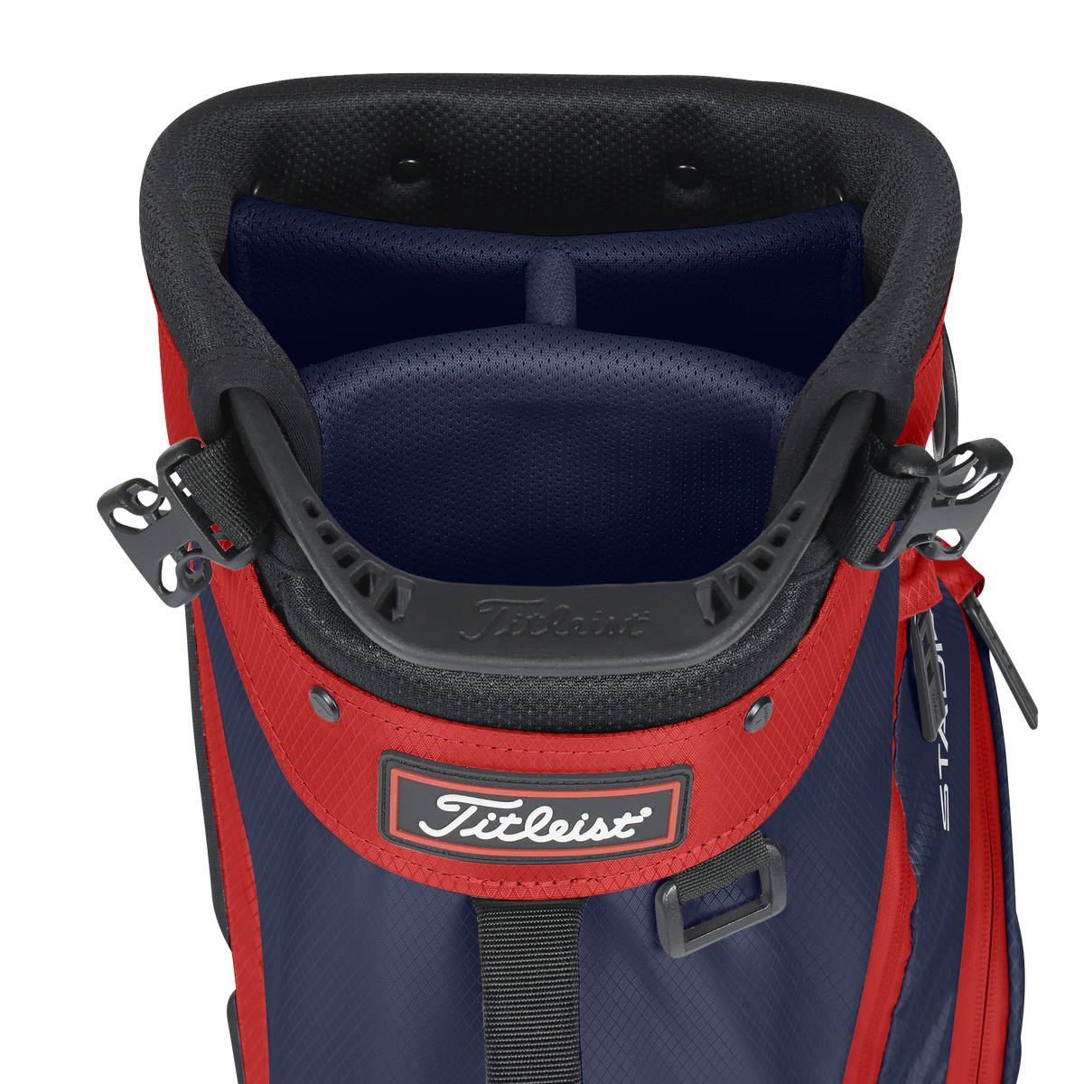 Titleist Players StaDry 4 Standbag, dunkelblau/weiss/rot