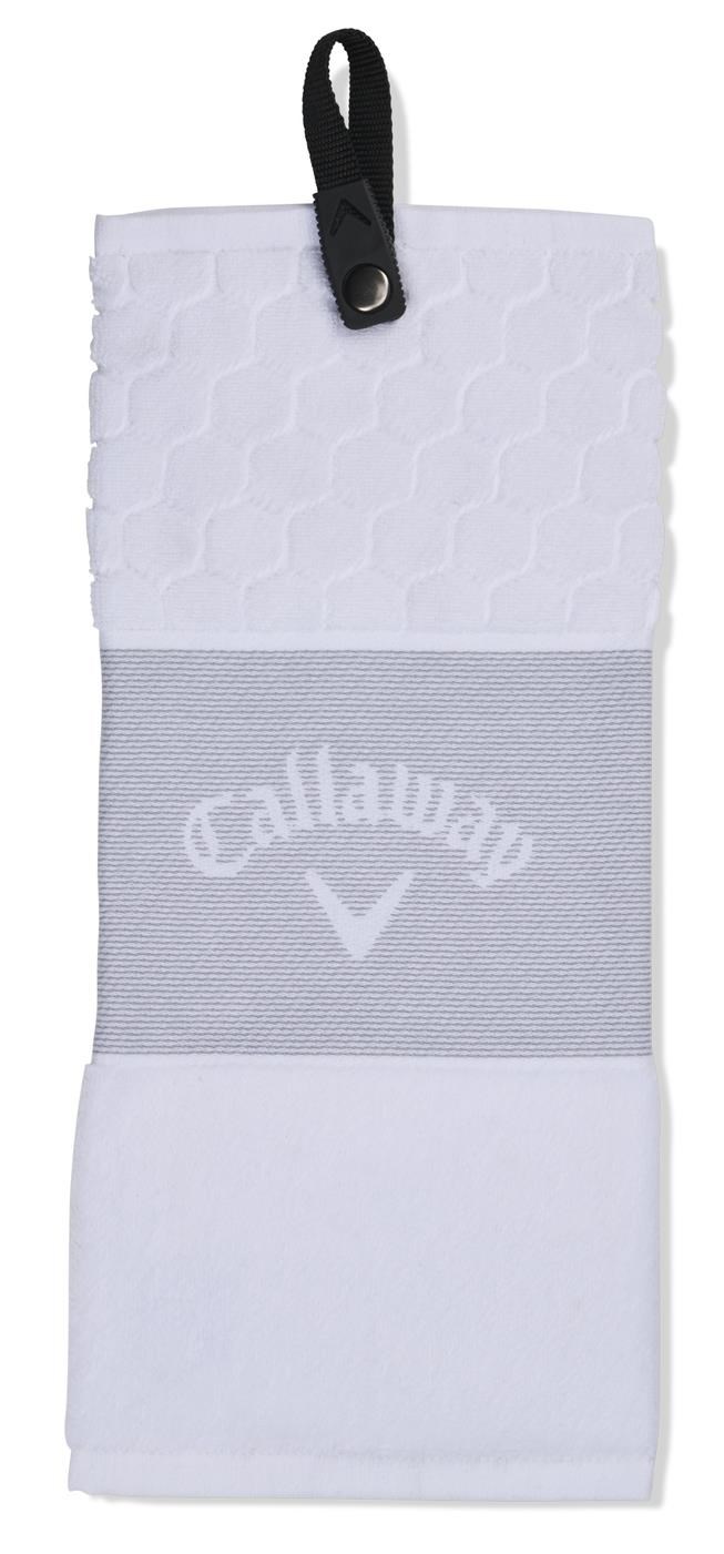 Callaway Tri-Fold Golf Handtuch, weiss