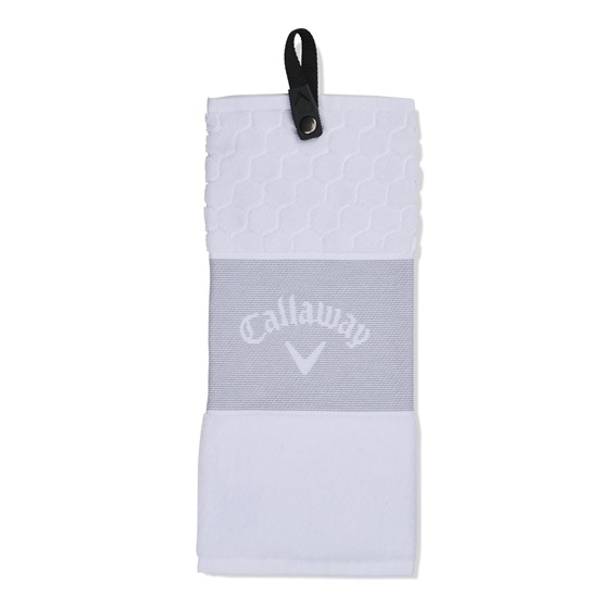 Callaway Tri-Fold Golf Handtuch, weiss