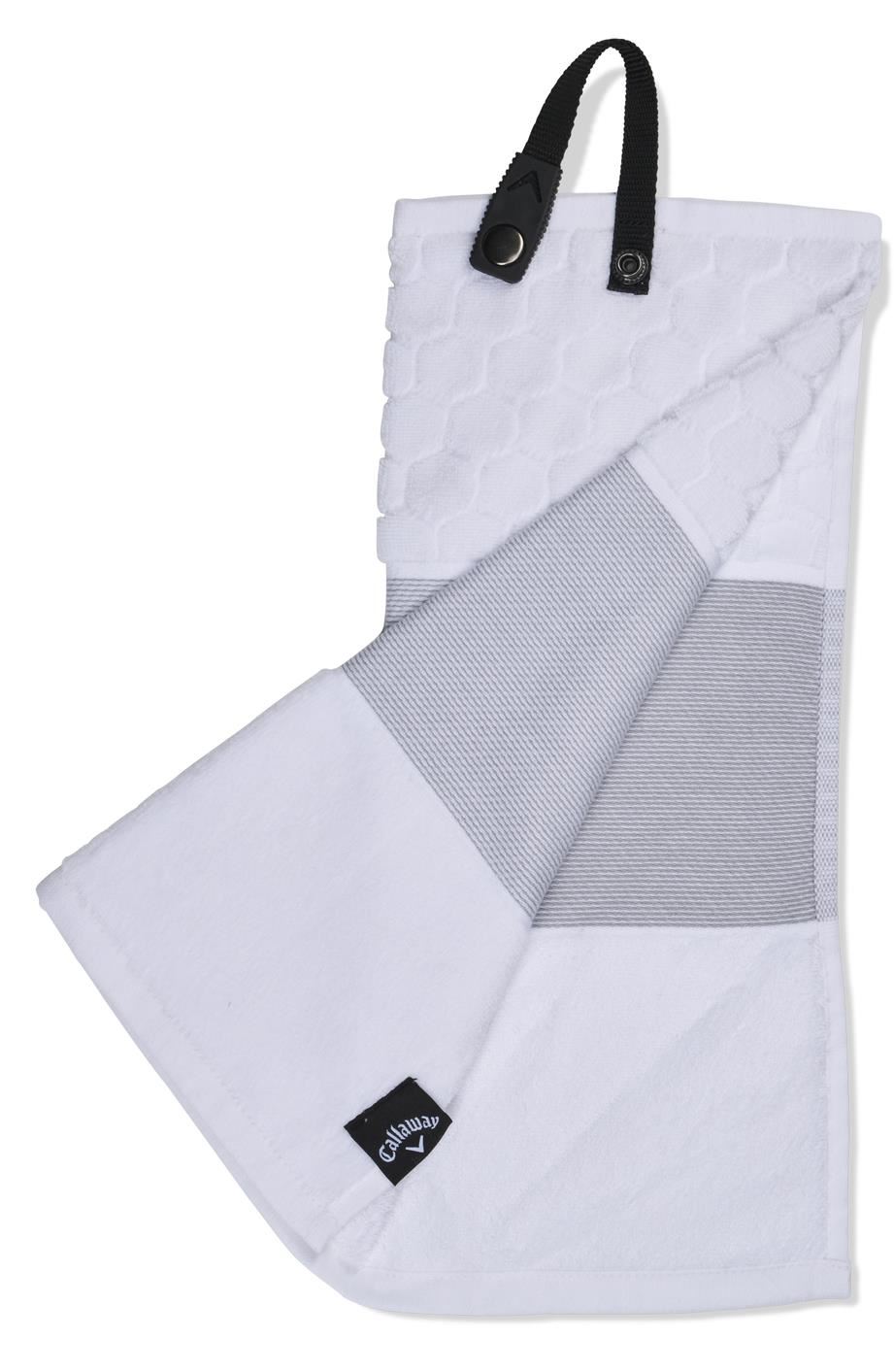 Callaway Tri-Fold Golf Handtuch, weiss