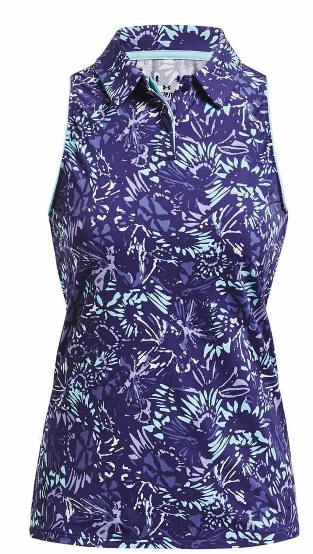 Under Armour Iso-Chill Sleeveless Damen Poloshirt, sonar blue